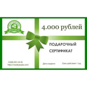 Саженец Подарочный сертификат на 4000 р купить во Владимире